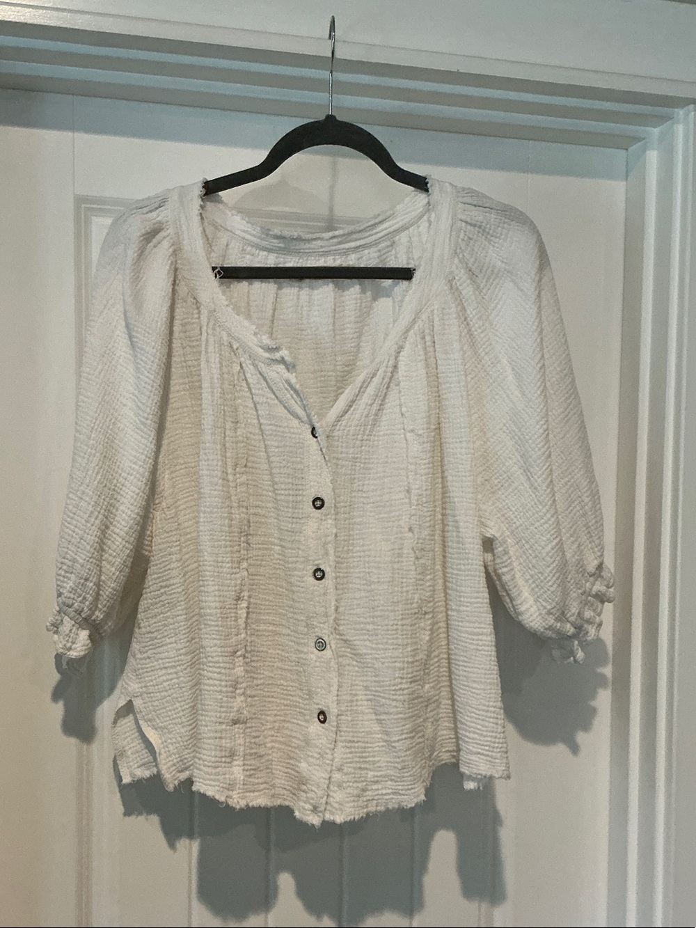 We the Free 100% cotton peasant top Size S